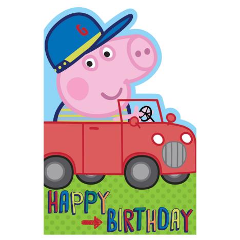 George Shaped Peppa Pig Happy Birthday Card  £0.99