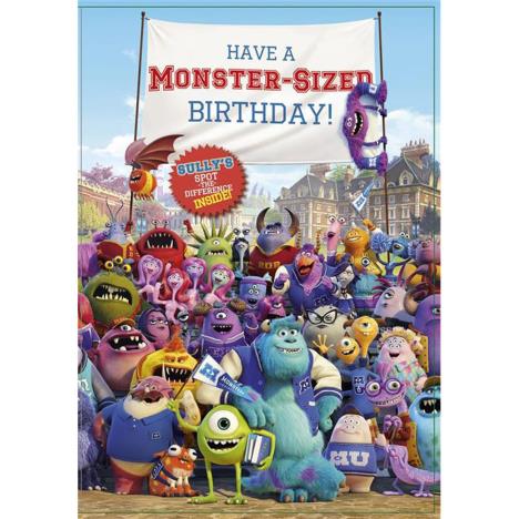 Monster Sized Birthday Monsters Inc Activity Birthday Card  £1.85