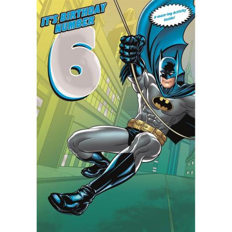 6th Birthday Batman Activity Birthday Card  £1.85