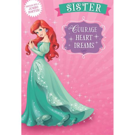 Sister Disney Princess Jumbo Poster Birthday Card  £3.80