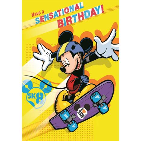 Birthday SK8 Disney Mickey Mouse Birthday Card  £1.40