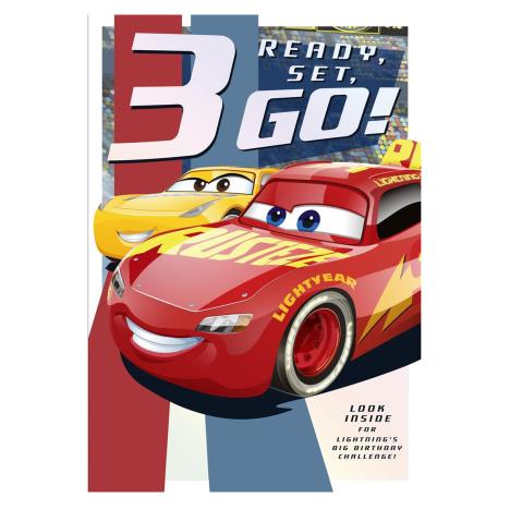 Disney Cars Ready Steady Go 3rd Birthday Card  £2.50