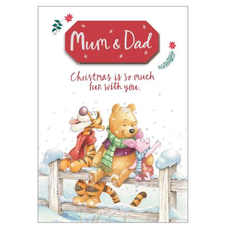 Mum & Dad Winnie The Pooh Christmas Card  £2.40