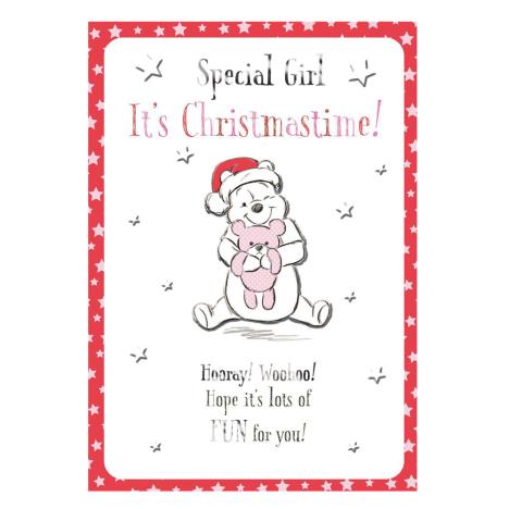 Special Girl Winnie The Pooh Classic Sketch Christmas Card  £2.40