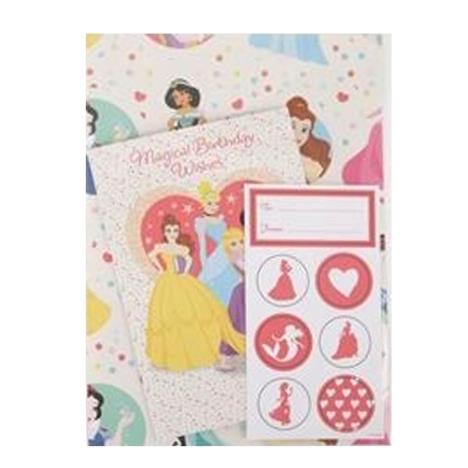 Disney Princess Birthday Card, Gift Wrap & Stickers Set  £1.55