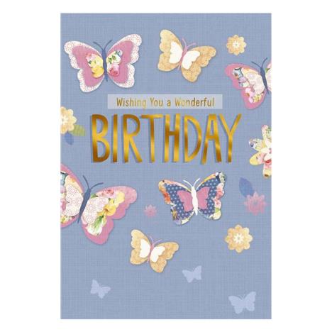 Butterfly Wonderful Birthday Card  £0.50