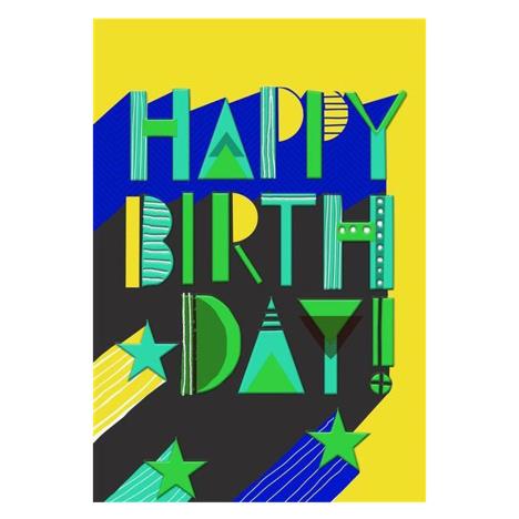 Symbols Happy Birthday Card  £0.50