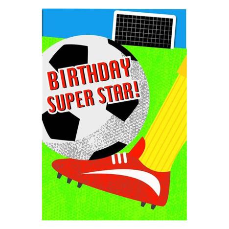 Birthday Super Star Pop-Out Football Birthday Card  £1.00