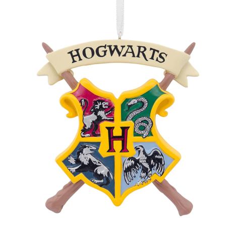 Harry Potter Hogwarts Crest Hanging Resin Ornament   £7.99