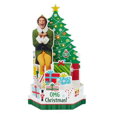 Pop-Up Buddy the Elf Christmas Card with Lights & Sound   £8.40