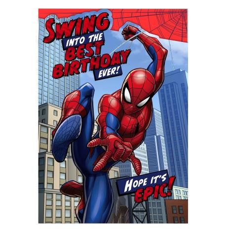 Spiderman Swinging In Birthday Card  £2.65