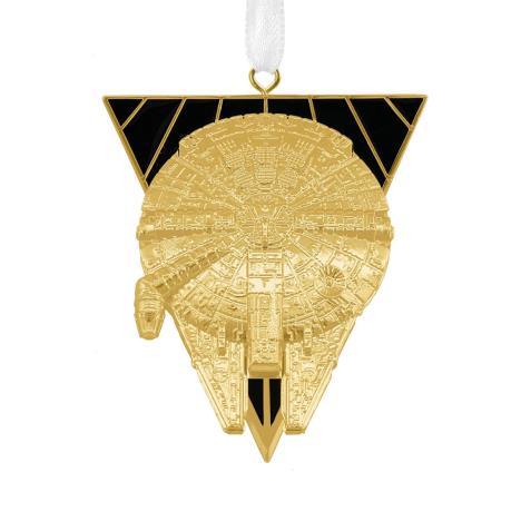 Star Wars Premium Metal Golden Millennium Falcon Hanging Ornament   £14.99