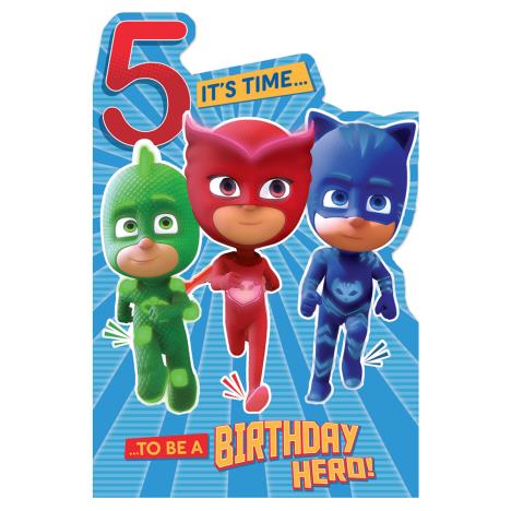 PJ Masks 5th Birthday Shaped Card  £0.99