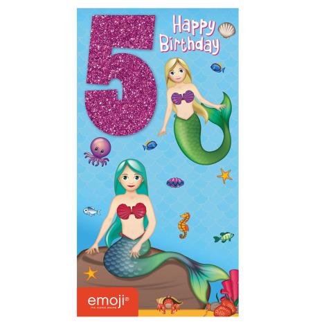 Emoji Mermaid 5th Birthday Card  £1.99