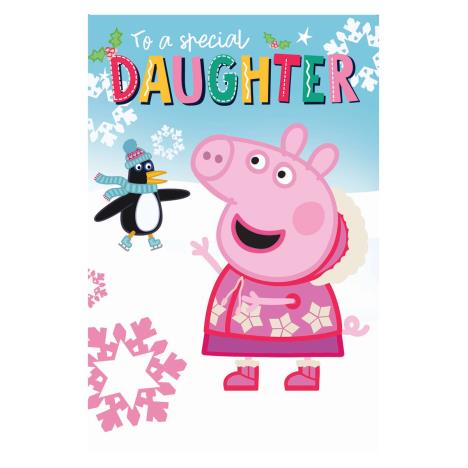 Special Daughter Peppa Pig Christmas Card  £2.19