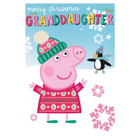 Granddaughter Peppa Pig Christmas Card  £2.19