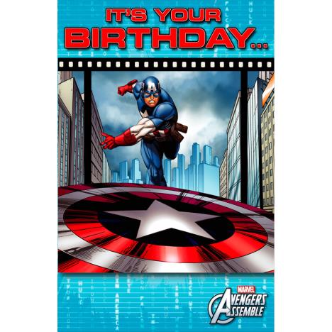 Captain America Holographic Marvel Avengers Birthday Card  £3.45