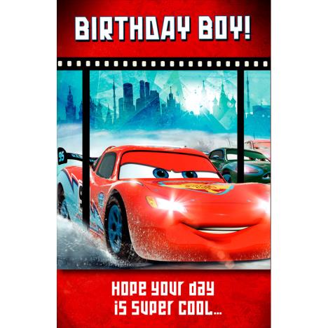 Birthday Boy Holographic Disney Cars Birthday Card  £3.45