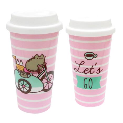 Pusheen Let's Go Travel Mug (5055918628896) - Character Brands