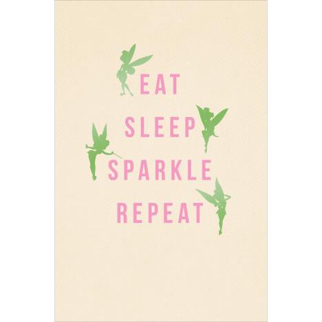 Eat Sleep Sparkle Repeat Disney Tinkerbell Card  £1.99