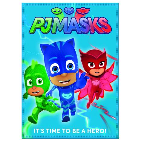 PJ Masks Time To Be A Hero Blue Fleece Blanket ...