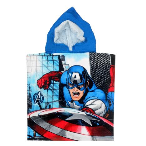 Marvel Captain America Hooded Bath Beach Towel Poncho (5204679704930-1 ...