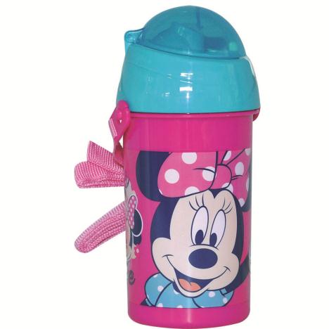 500ml Minnie Mouse Flip Top Drinks Bottle With Strap  £2.99