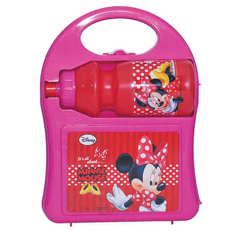 Minnie Mouse Hard Case Lunch box-Sport Bottle Set  £4.99