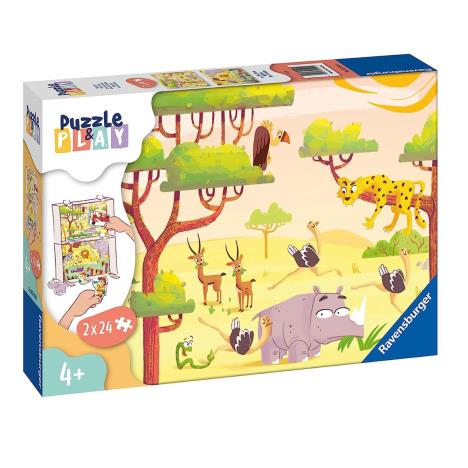 Puzzle & Play Safari Time 2 x 24pc Jigsaw Puzzles  £11.99