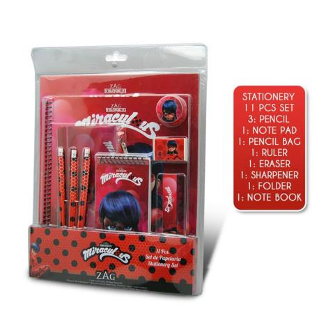 Miraculous Ladybug 11 Piece Stationery Set  £6.99