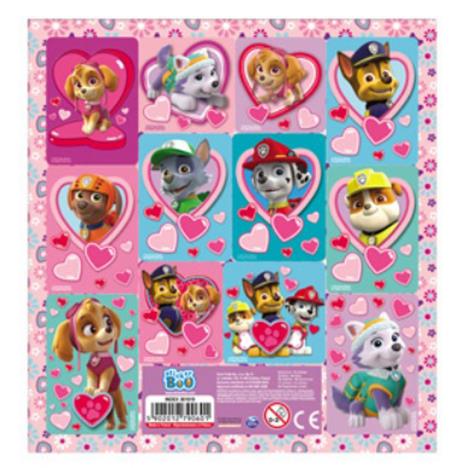 Paw Patrol Pink Hearts Stickers Sheet   £0.25