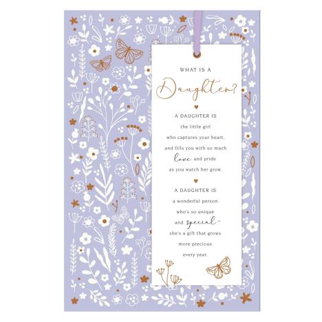 What Is a Daughter Birthday Card with Bookmark Keepsake   £4.25