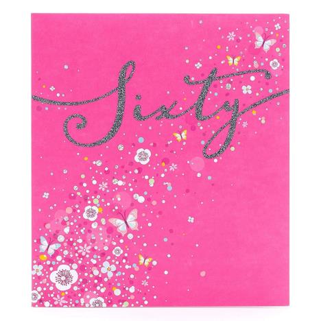 Hot Pink & Silver Sixty 60th Birthday Card   £2.15