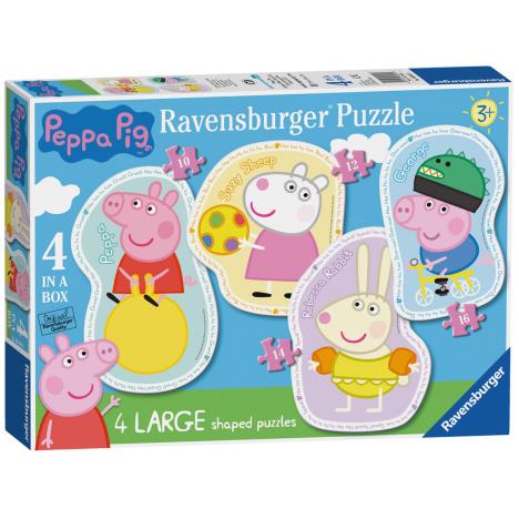 Peppa Pig 4 In A Box Shaped Jigsaw Puzzles  £10.99