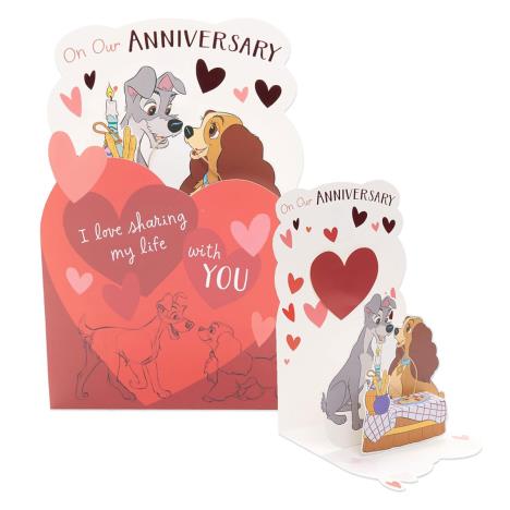 Disney Lady & the Tramp Pop Up Anniversary Card   £4.99