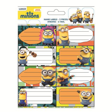 Minions Name Labels 2 Sheets  £0.49