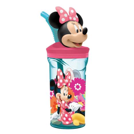 Minnie Mouse 3D Figurine Blue Tumbler With Straw  £6.49