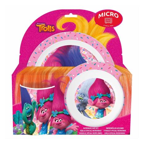 Trolls 3 Piece Microwave Safe Breakfast Set (84150) - Character Brands