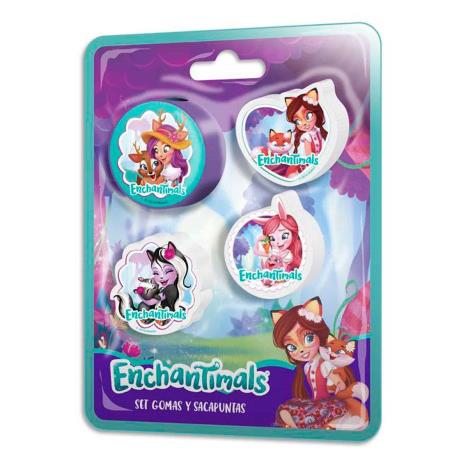 Enchantimals 4pc Eraser & Sharpener Set  £2.99