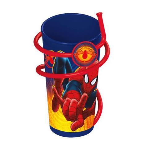 Marvel Spiderman 350ml Plastic Tumbler With Spiral Straw  £10.49