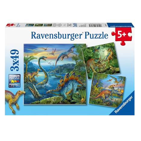 Dinosaur Fascination 3 x 49pc Jigsaw Puzzles   £6.99