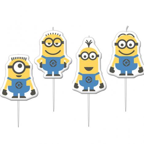 Minions Mini Figurine Candles (Pack of 4)   £3.49