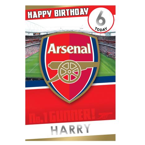 Personalisable Arsenal Birthday Card with Stickers  £2.69