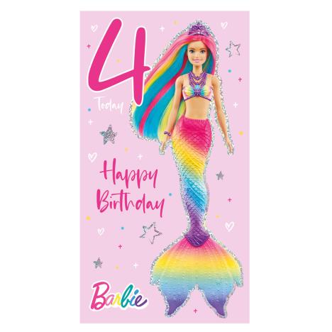 4 Today Barbie 4th Birthday Card  £2.10