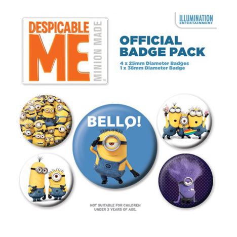 Minions Despicable Me Bello Badge Pack  £2.99