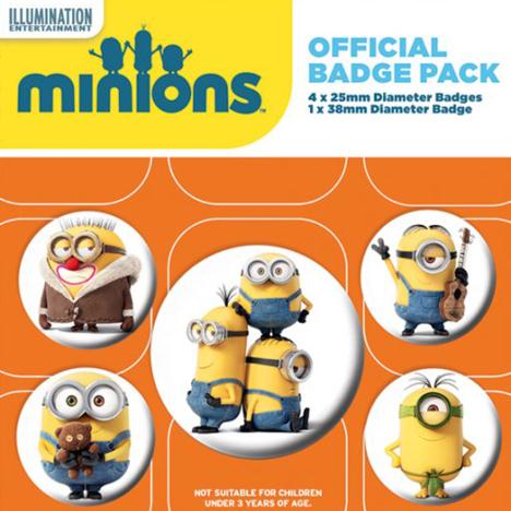 Minions Characters Badge Pack  £2.99