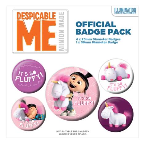 Despicable Me Its So Fluffy Unicorn Badge Pack  £2.99