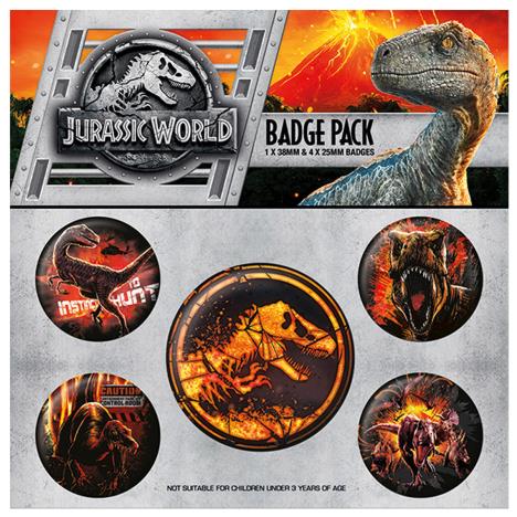 Jurassic World Fallen Kingdom Badge Pack  £2.99