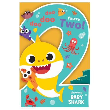 Baby Shark Shaped 2nd Birthday Card  £2.69