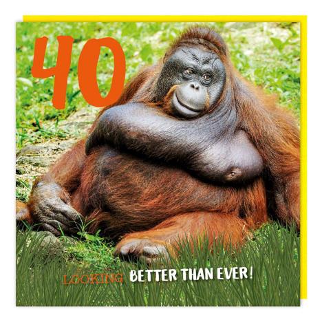 Orangutan 40th Birthday Card   £2.85